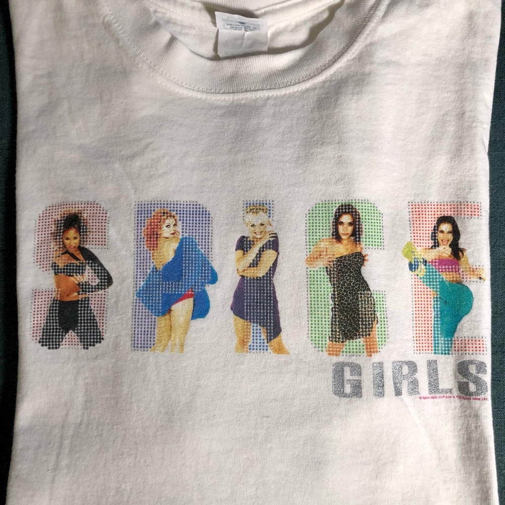 Vintage Y2K Early 2000s Spice Girls Anvil Girly Pop Band Tee L